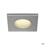 SLV 111144 DOLIX OUT, Outdoor Einbauleuchte, QPAR51, IP44, eckig, silbergrau, max. 35W, inkl. Clipfedern