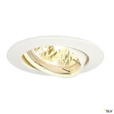 SLV 111171 PIKA, Einbauleuchte, QR-C51, rund, weiß, schwenkbar, max. 50W, inkl. Clipfedern