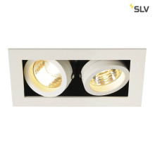 SLV 115521 KADUX 2 GU10 Downlight eckig mattweiss max. 2x50W