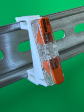 SOIXX Hutschienenhalter XWD für WAGO 1x 221-2411 DIN Rail 35 mm Hutschiene Halter Weiß