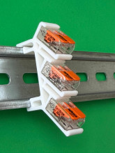 SOIXX Hutschienenhalter XWD für WAGO 221-412 DIN Rail 35 mm Hutschiene Halter Weiß