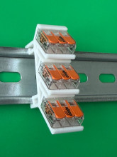 SOIXX Hutschienenhalter XWD für WAGO 221-413 DIN Rail 35 mm Hutschiene Halter Weiß