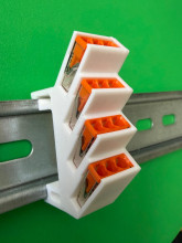 SOIXX Hutschienenhalter XWD für WAGO 4x 2273-203 DIN Rail Hutschiene Halter Weiß