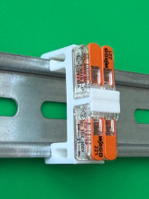 5 x SOIXX Hutschienenhalter XWD für 2 x WAGO 221-412 DIN Rail 35 mm Hutschiene Halter Weiß
