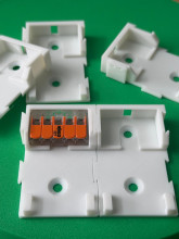 5 x SOIXX Halterung XWL Lang für 5er Klemmen WAGO 221-415 Weiß