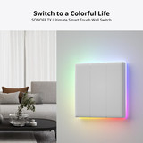 SONOFF TX Ultimate Smart Touch Wandschalter, Glasfront, 3-Fach, Alexa & Google Home, App T5-3C-86