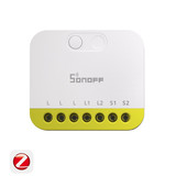 SONOFF MINI DUO-L 2-fach Zigbee Smart-Schalter, Lichtschalter Relais, 2-Fach, Ohne Neutralleiter, Unterputz MINI-ZB2GS-L