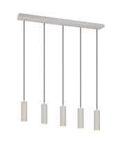 Trio 367700576 Soka GU10 Pendelleuchte 5-fach ⌀5,5cm Warm Grey