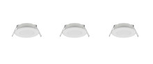 Trio 635110301 Himal LED Einbauleuchten 3x3,5W ⌀8,5cm dimmbar Weiß IP65 CCT einstellbare Lichtfarbe