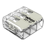 WAGO 221-683 30x Verbindungsklemme mit Hebeln, 3 Leiter, 6mm², Ex e, lichtgrau