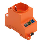 WAGO 709-584 Schaltschrank-Steckdose Typ F, LED-Statusanzeige, Push-in CAGE CLAMP, orange