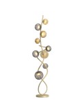 Wofi Metz LED G9 Stehleuchte Goldfarben 140cm Rauchglas+Gold 27W Warmweiss Dimmbar 3015-904