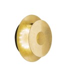 Wofi Bayonne LED Wandleuchte Goldfarben 18cm rund Indirekte Beleuchtung 6W Warmweiss Dimmbar 4048-101R