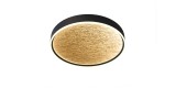 Wofi Bordeaux LED Deckenleuchte Schwarz-Gold rund 60cm 60W Warmweiss 3-Stufen Dimmbar 9002-104L