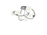 Wofi Nancy LED G9 Deckenleuchte Chrom Opal Glas-Kolben 24W Warmweiss Dimmbar 9014-807